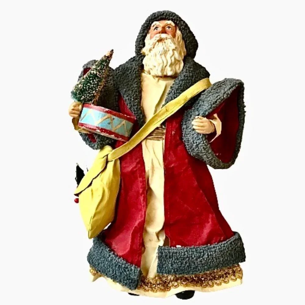 Midwest Imports Paper Mache & Resin Santa Claus Figurine St. Nick